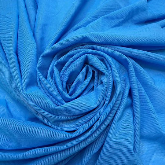 Rain Rain Rain - Mesh Poly/Spandex Knit - Light Blue - 2.3M Bundle - True Deadstock fabric Fabric by private - Sustainable Textile | FABCYCLE
