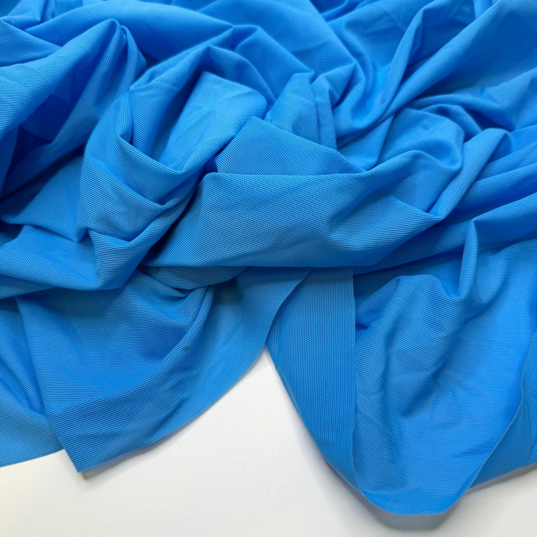 Rain Rain Rain - Mesh Poly/Spandex Knit - Light Blue - 2.3M Bundle - True Deadstock fabric Fabric by private - Sustainable Textile | FABCYCLE