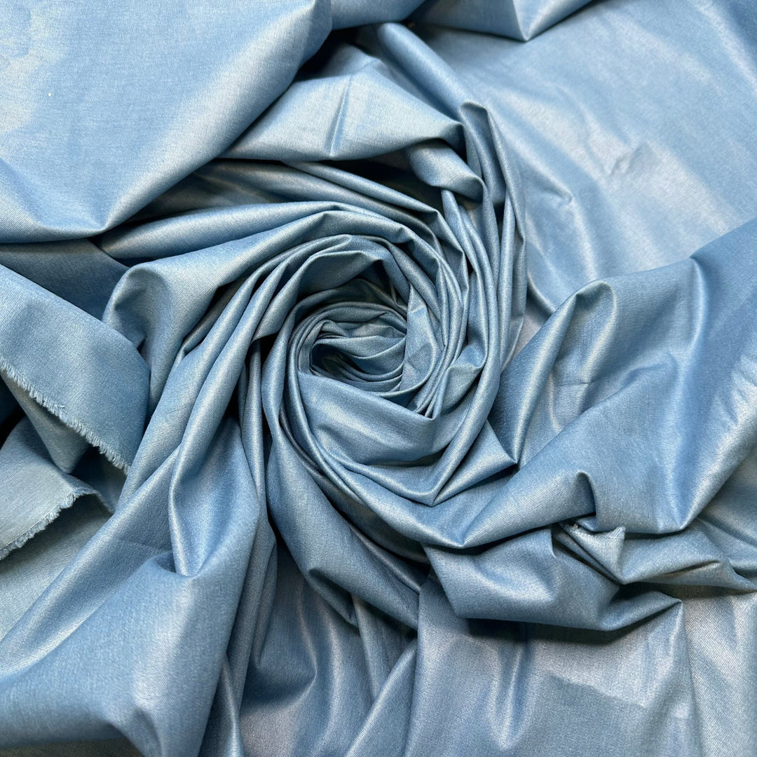 Rainy Day Quilting - Polyester Blend Woven - Blue - 2M Bundle - True Deadstock fabric Fabric by private - Sustainable Textile | FABCYCLE