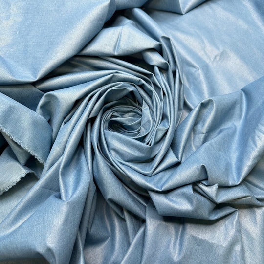 Rainy Day Quilting - Polyester Blend Woven - Blue - 2M Bundle - True Deadstock fabric Fabric by private - Sustainable Textile | FABCYCLE