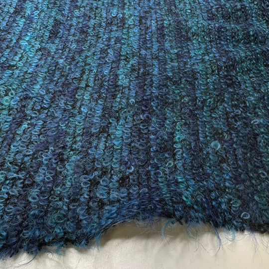 Rainy Days - Wool Knit - Blue Multi - 1M Bundle - True Deadstock fabric Fabric by private - Sustainable Textile | FABCYCLE