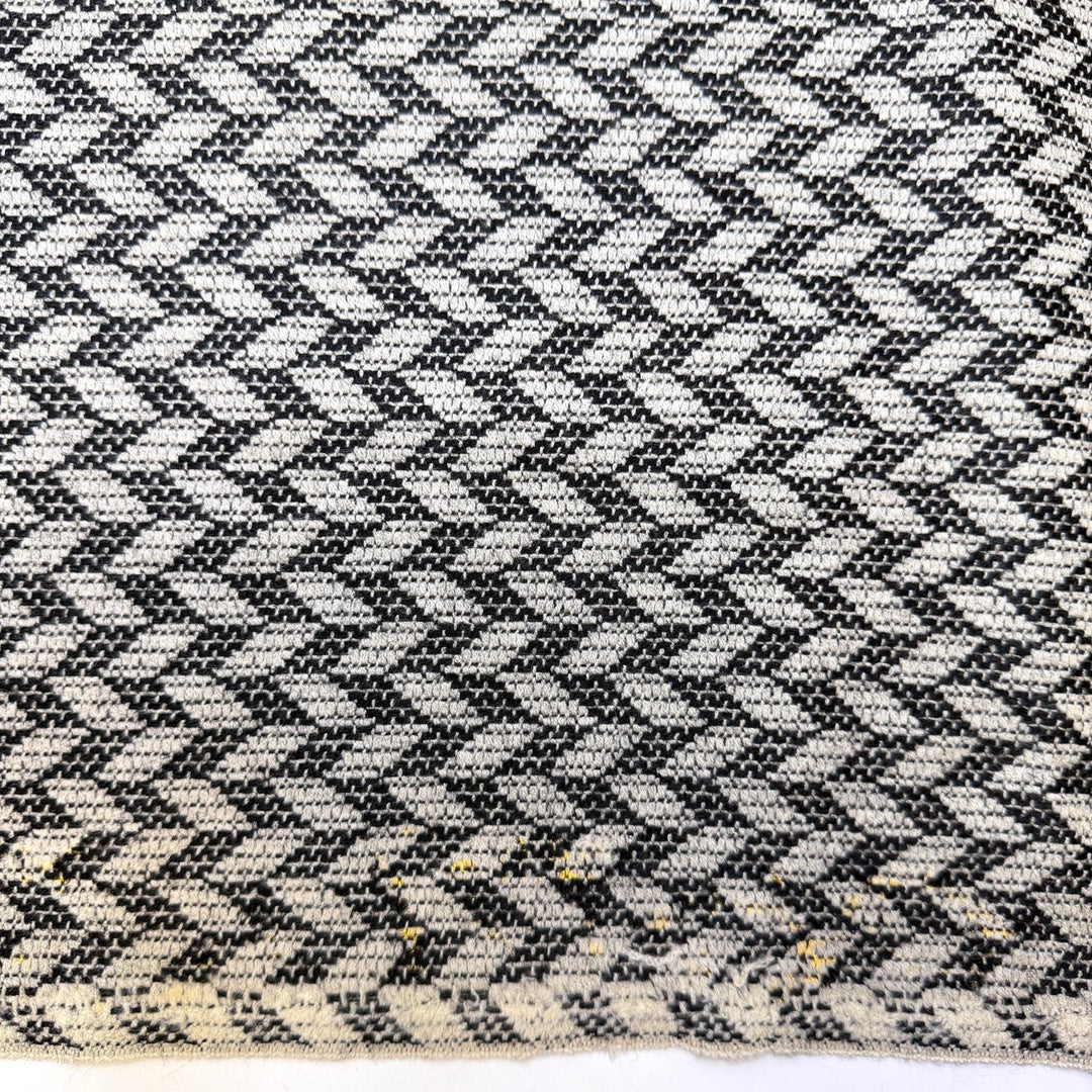 Random Acts Of Kindness - Tweed Wool Woven - White/Black Geometric - 2.9M Bundle - True Deadstock fabric Fabric by private - Sustainable Textile | FABCYCLE