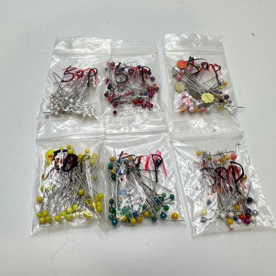 Random Pack Of 50 Round Pins Sewing Tool - Multi - Individual - True Deadstock supplies Fabric by private - Sustainable Textile | FABCYCLE