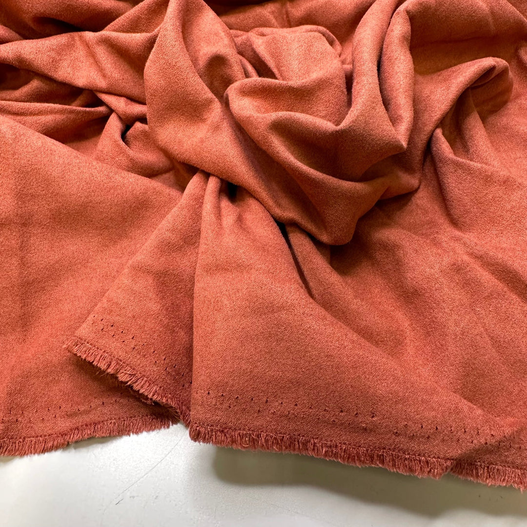 Rare Vinyls - Faux Suede Polyester Blend Woven - Red - Bundles - True Deadstock fabric Fabric by private - Sustainable Textile | FABCYCLE