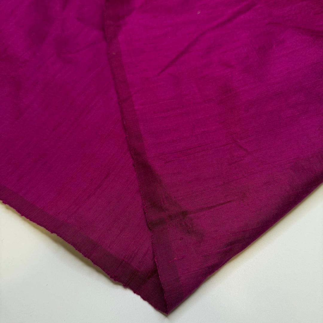 Raspberry Pie - Silk Woven - Dark Pink - 1M Bundle - True Deadstock fabric Fabric by private - Sustainable Textile | FABCYCLE
