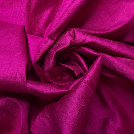 Raspberry Pie - Silk Woven - Dark Pink - 1M Bundle - True Deadstock fabric Fabric by private - Sustainable Textile | FABCYCLE