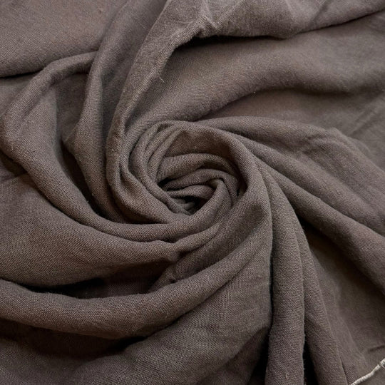 Reading By Candlelight - Linen Woven - Dark Grey - 1M Bundle - True Deadstock fabric Fabric by private - Sustainable Textile | FABCYCLE