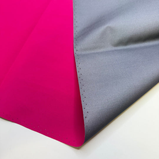 Ready For The Rain - Waterproof Nylon/Poly Woven - Pink/Grey - 2M Bundle - True Deadstock fabric Fabric by private - Sustainable Textile | FABCYCLE