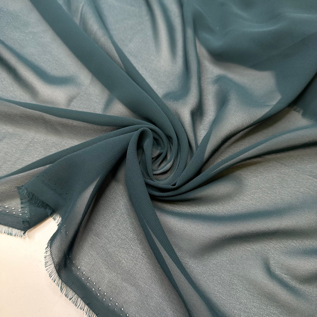 Real Christmas Tree - Chiffon Poly Woven - Dark Green - 2.2M Bundle - True Deadstock fabric Fabric by private - Sustainable Textile | FABCYCLE