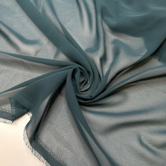 Real Christmas Tree - Chiffon Poly Woven - Dark Green - 2.2M Bundle - True Deadstock fabric Fabric by private - Sustainable Textile | FABCYCLE