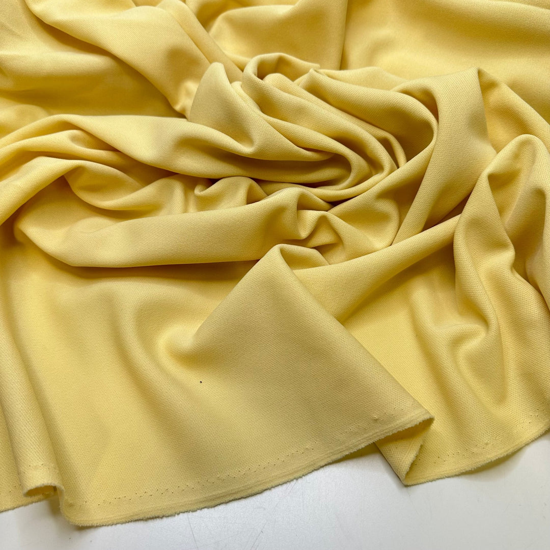 Really Old Rope Bridge - Polyester Blend Knit - Light Yellow - 2.9M Bundle - True Deadstock fabric Fabric by private - Sustainable Textile | FABCYCLE
