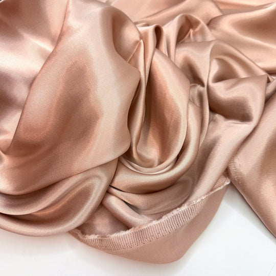 Reapplying Blush - Satin Cotton Blend Woven - Pink - 2M Bundle - True Deadstock fabric Fabric by private - Sustainable Textile | FABCYCLE
