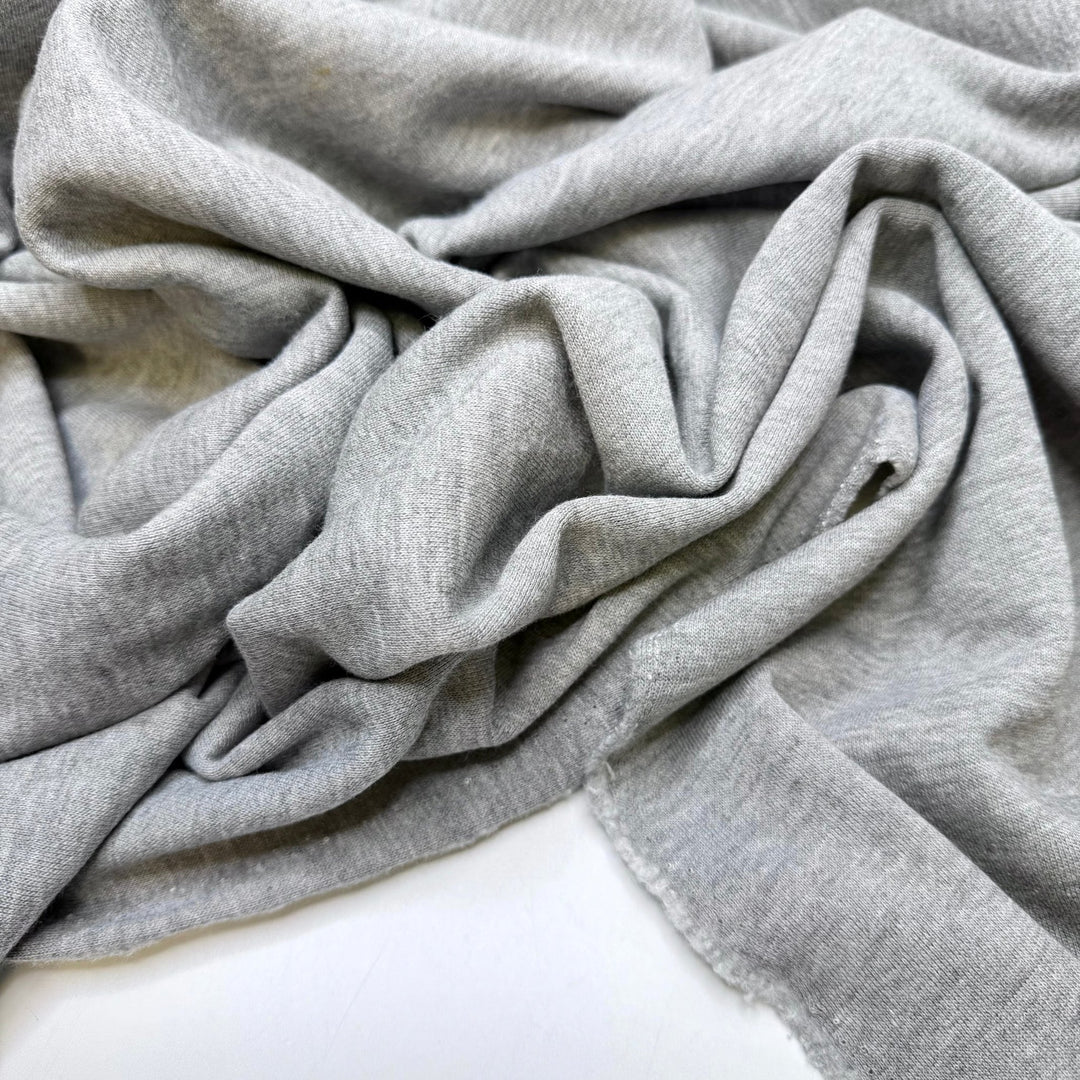 Reconnecting With Old Friends - Jersey Fleece Natural Blend Knit - Light Grey - 1M Bundle - True Deadstock fabric Fabric by private - Sustainable Textile | FABCYCLE