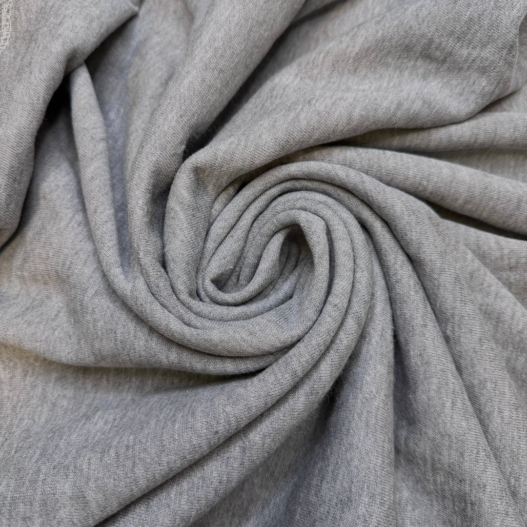 Reconnecting With Old Friends - Jersey Fleece Natural Blend Knit - Light Grey - 1M Bundle - True Deadstock fabric Fabric by private - Sustainable Textile | FABCYCLE