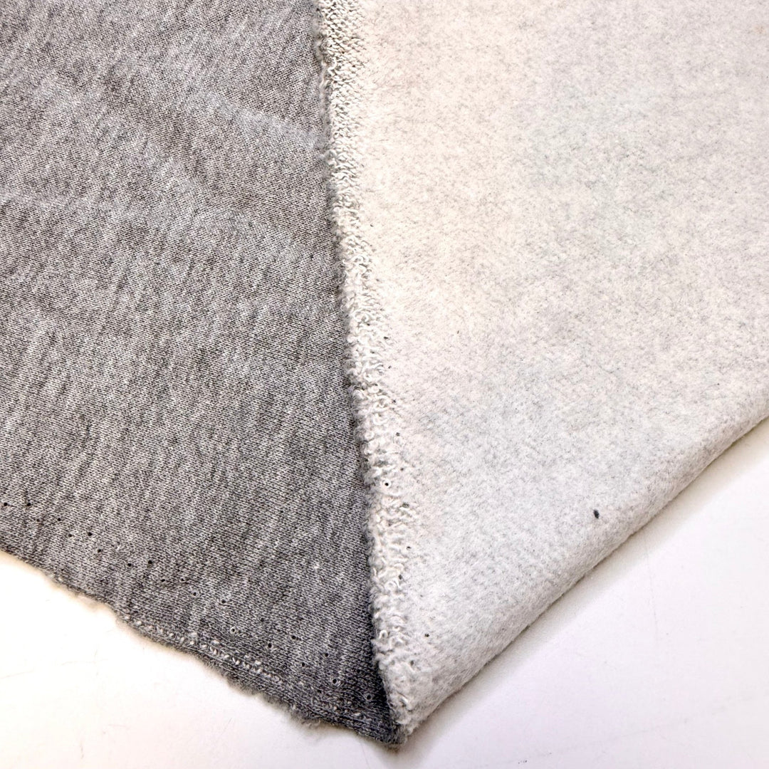 Reconnecting With Old Friends - Jersey Fleece Natural Blend Knit - Light Grey - 1M Bundle - True Deadstock fabric Fabric by private - Sustainable Textile | FABCYCLE