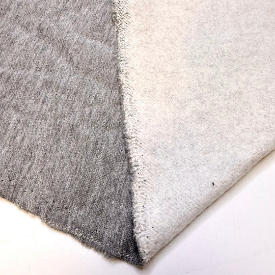 Reconnecting With Old Friends - Jersey Fleece Natural Blend Knit - Light Grey - 1M Bundle - True Deadstock fabric Fabric by private - Sustainable Textile | FABCYCLE