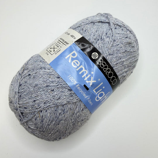 Recycled Fibers Yarn - Light Blue/White - Individual - True Deadstock supplies Fabric by private - Sustainable Textile | FABCYCLE