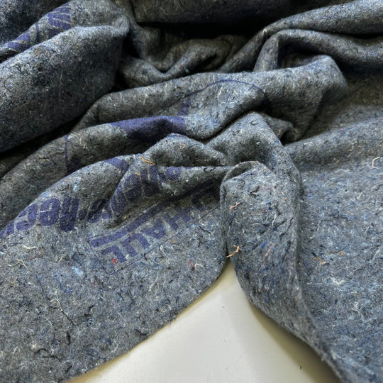 Recycled Luxury - Shoddy Blankets Natural Blend Woven - Light Grey/Blue - Bundles - True Deadstock fabric Fabric by private - Sustainable Textile | FABCYCLE