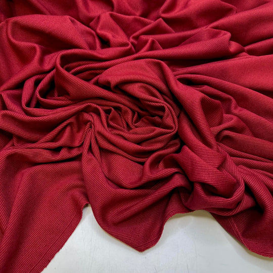 Red Cage - Rib Knit Polyester Blend Knit - Dark Red - 3M Bundle - True Deadstock fabric Fabric by private - Sustainable Textile | FABCYCLE
