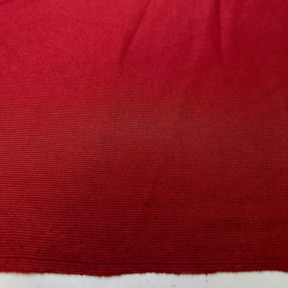 Red Cage - Rib Knit Polyester Blend Knit - Dark Red - 3M Bundle - True Deadstock fabric Fabric by private - Sustainable Textile | FABCYCLE