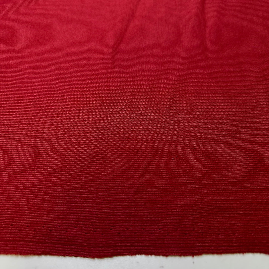 Red Cage - Rib Knit Polyester Blend Knit - Dark Red - 3M Bundle - True Deadstock fabric Fabric by private - Sustainable Textile | FABCYCLE