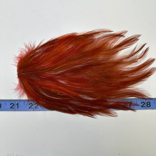 Red Hat Piece Feathers - Burgundy/Red - Individual - True Deadstock supplies Fabric by private - Sustainable Textile | FABCYCLE