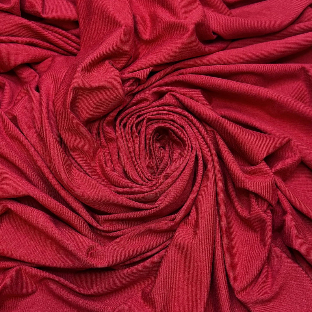 Red Is My Lucky Colour - Jersey Bamboo Blend Knit - Red - Bundles - True Deadstock fabric Fabric by private - Sustainable Textile | FABCYCLE