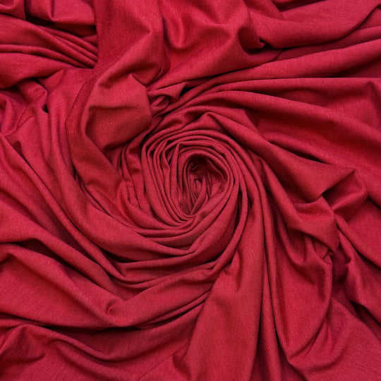 Red Is My Lucky Colour - Jersey Bamboo Blend Knit - Red - Bundles - True Deadstock fabric Fabric by private - Sustainable Textile | FABCYCLE