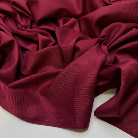 Red Velvet Santa Cupcakes - Twill Weave Polyester Blend Woven - Light Burgundy - Bundles - True Deadstock fabric Fabric by private - Sustainable Textile | FABCYCLE