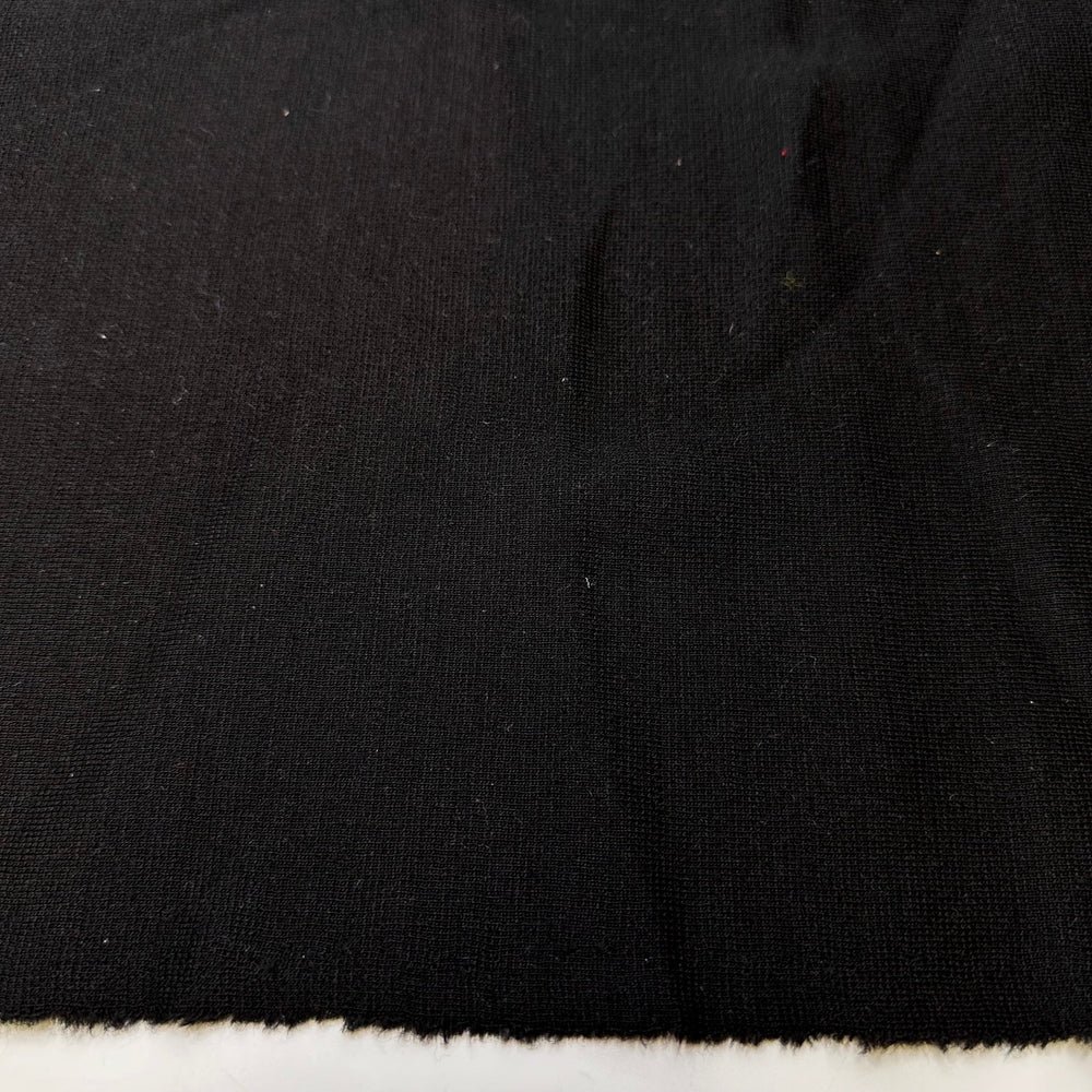 Redoing The Same Seam 3 Times - Wool Knit - Black - 1.3M Bundle - True Deadstock fabric Fabric by private - Sustainable Textile | FABCYCLE