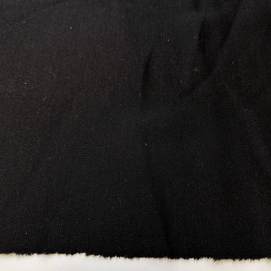 Redoing The Same Seam 3 Times - Wool Knit - Black - 1.3M Bundle - True Deadstock fabric Fabric by private - Sustainable Textile | FABCYCLE