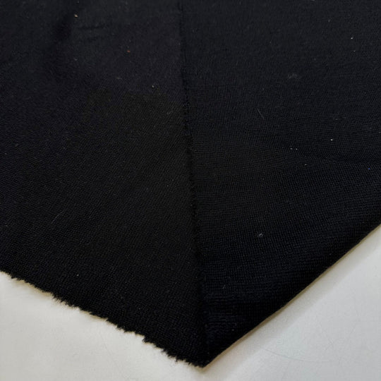 Redoing The Same Seam 3 Times - Wool Knit - Black - 1.3M Bundle - True Deadstock fabric Fabric by private - Sustainable Textile | FABCYCLE