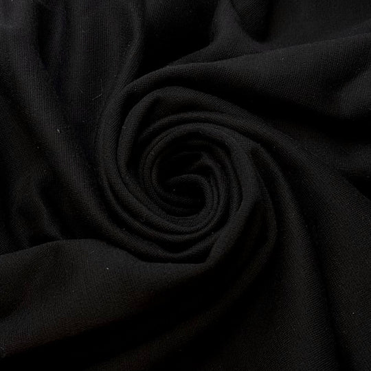 Redoing The Same Seam 3 Times - Wool Knit - Black - 1.3M Bundle - True Deadstock fabric Fabric by private - Sustainable Textile | FABCYCLE