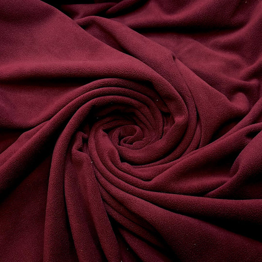 Reduce To Create - Fleece Poly Knit - Burgundy - 1.4M Bundle - True Deadstock fabric Fabric by private - Sustainable Textile | FABCYCLE