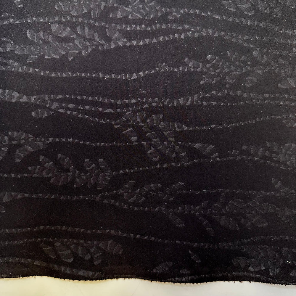 Reef Cleanup - Mini Scuba Synthetic Blend Knit - Dark Black/Grey Floral - 1.8M Bundle - True Deadstock fabric Fabric by private - Sustainable Textile | FABCYCLE