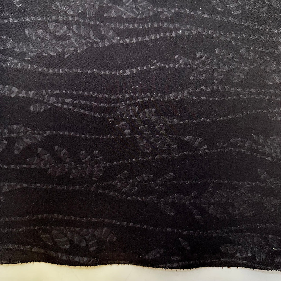 Reef Cleanup - Mini Scuba Synthetic Blend Knit - Dark Black/Grey Floral - 1.8M Bundle - True Deadstock fabric Fabric by private - Sustainable Textile | FABCYCLE