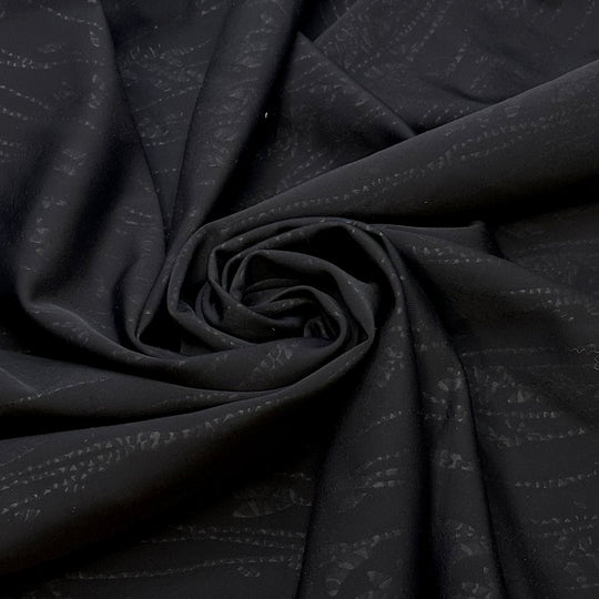 Reef Cleanup - Mini Scuba Synthetic Blend Knit - Dark Black/Grey Floral - 1.8M Bundle - True Deadstock fabric Fabric by private - Sustainable Textile | FABCYCLE