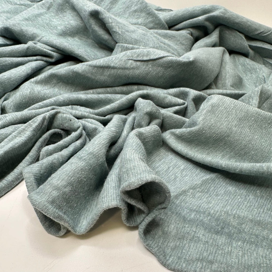 Refreshed - Jersey Linen Blend Knit - Mint Green - Bundles - True Deadstock fabric Fabric by private - Sustainable Textile | FABCYCLE