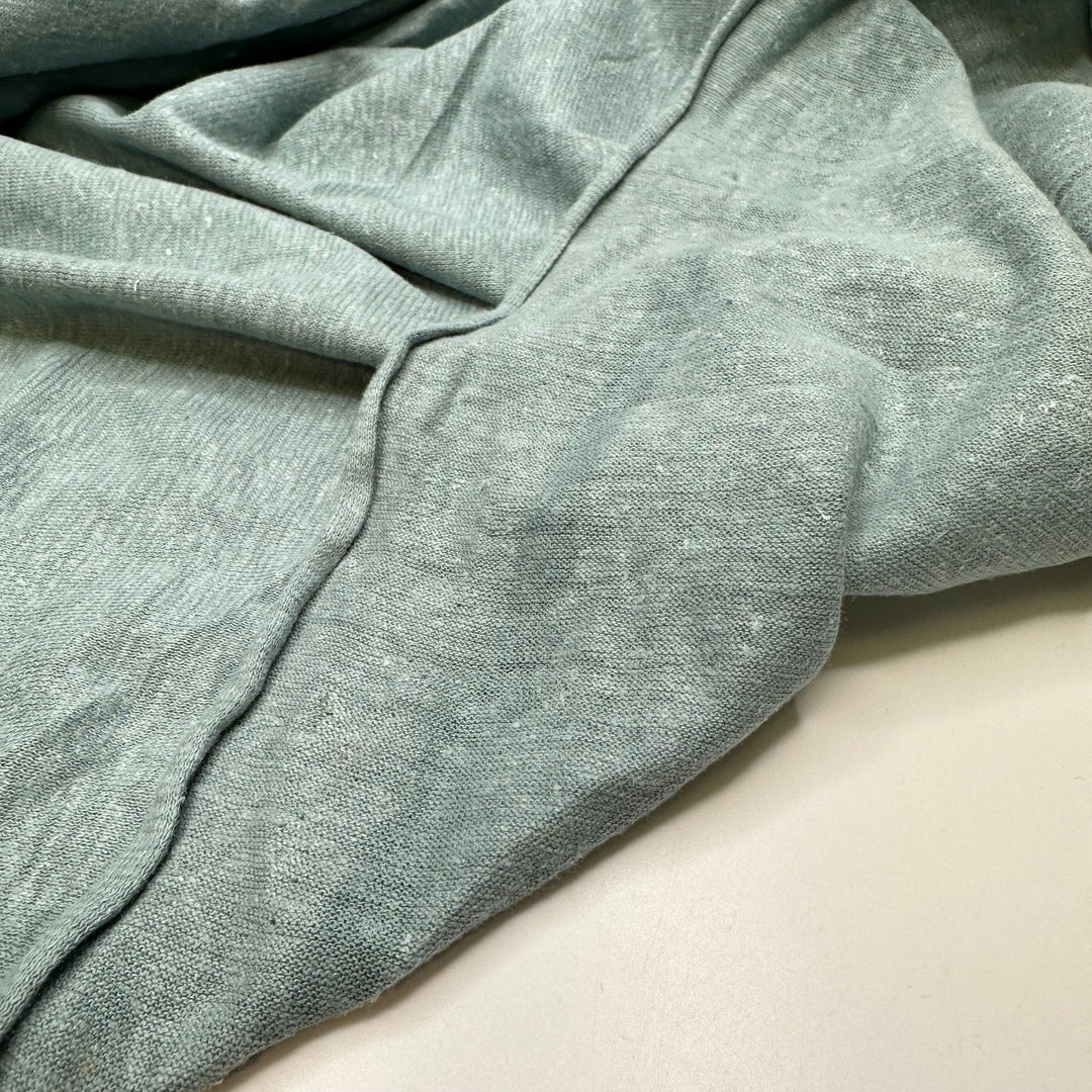 Refreshed - Jersey Linen Blend Knit - Mint Green - Bundles - True Deadstock fabric Fabric by private - Sustainable Textile | FABCYCLE