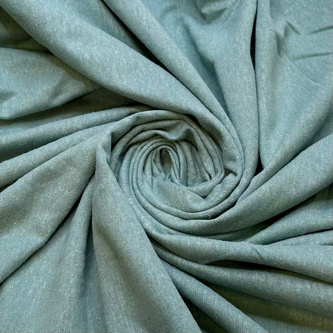Refreshing - Linen Blend Knit - Light Teal - 2.9M Bundle - True Deadstock fabric Fabric by private - Sustainable Textile | FABCYCLE