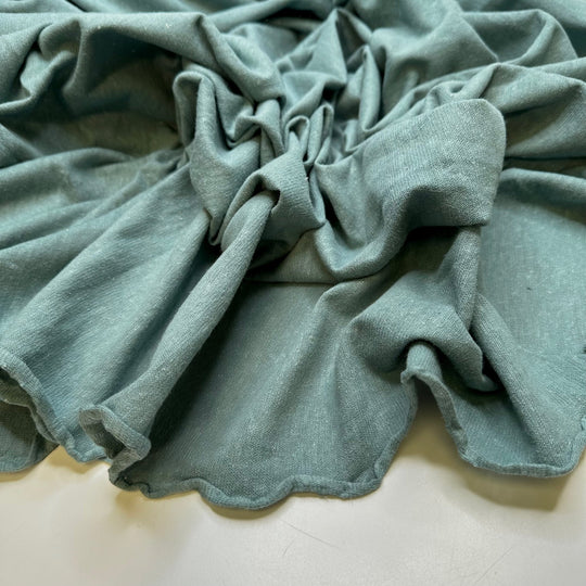 Refreshing - Linen Blend Knit - Light Teal - 2.9M Bundle - True Deadstock fabric Fabric by private - Sustainable Textile | FABCYCLE