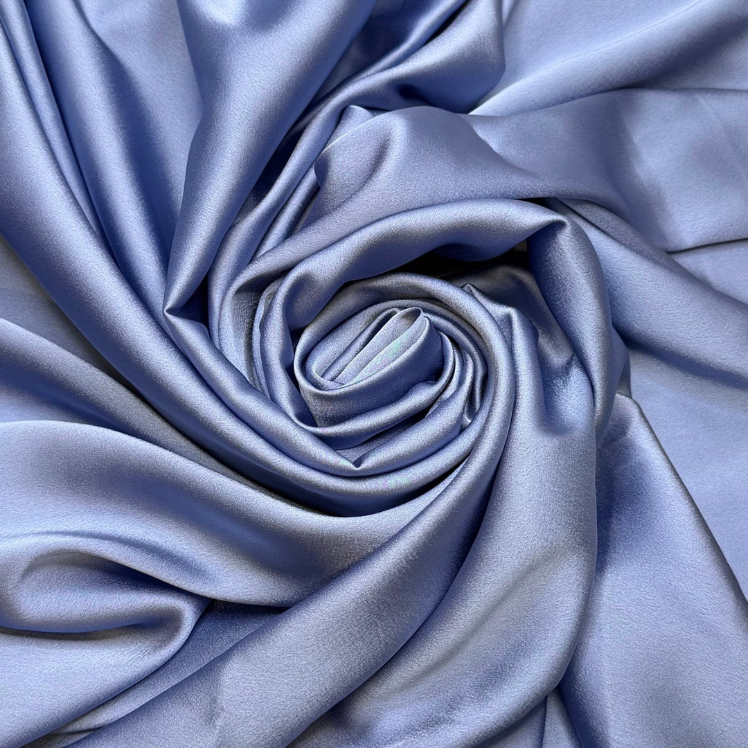 Refreshing Treats - Satin Polyester Blend Woven - Light Blue - Bundles - True Deadstock fabric Fabric by private - Sustainable Textile | FABCYCLE