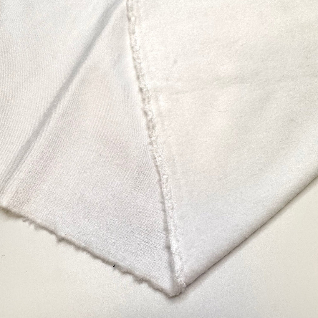 Relaxing In Nature - Jersey Fleece Tencel Blend Knit - White - 0.65M Bundle - True Deadstock fabric Fabric by private - Sustainable Textile | FABCYCLE