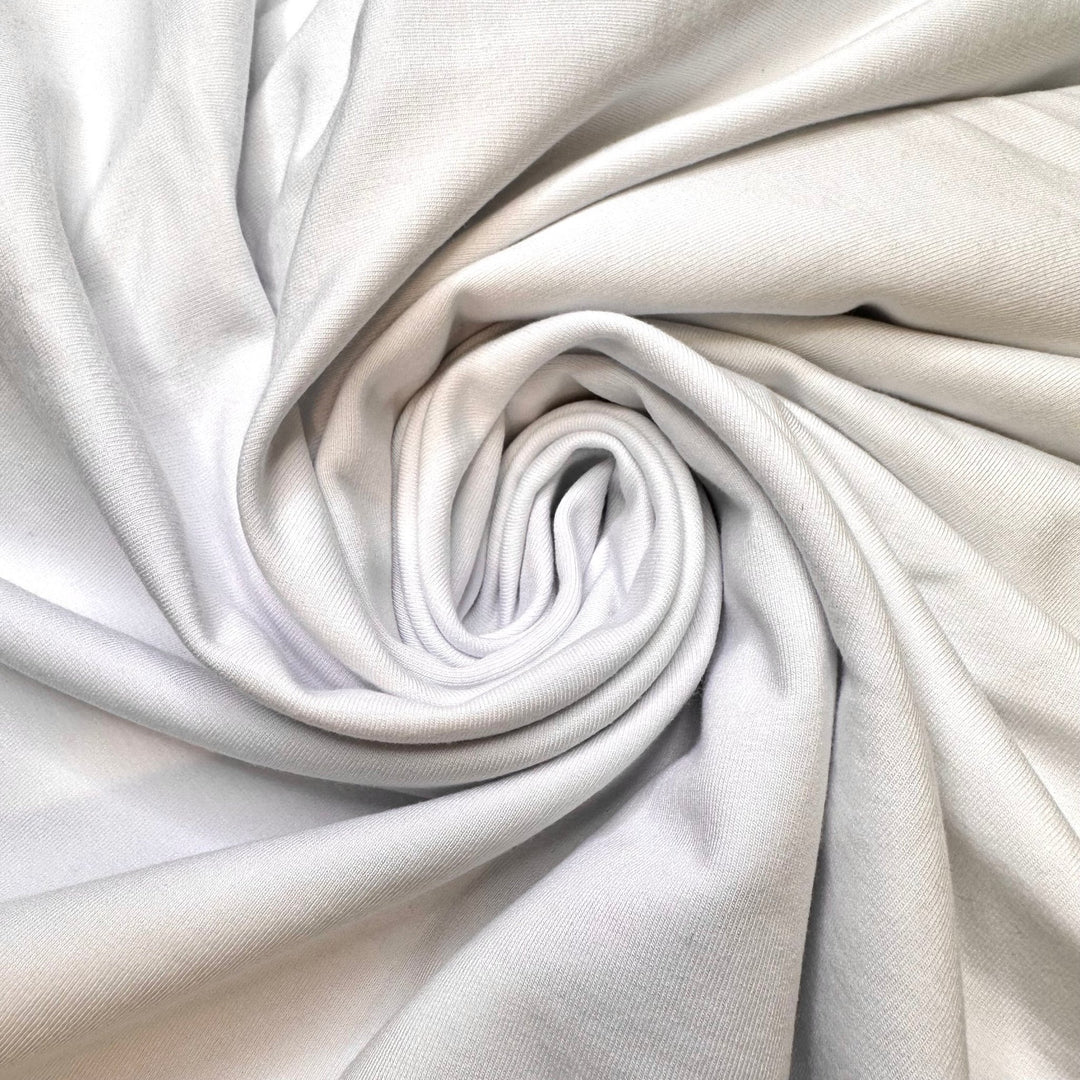 Relaxing In Nature - Jersey Fleece Tencel Blend Knit - White - 0.65M Bundle - True Deadstock fabric Fabric by private - Sustainable Textile | FABCYCLE