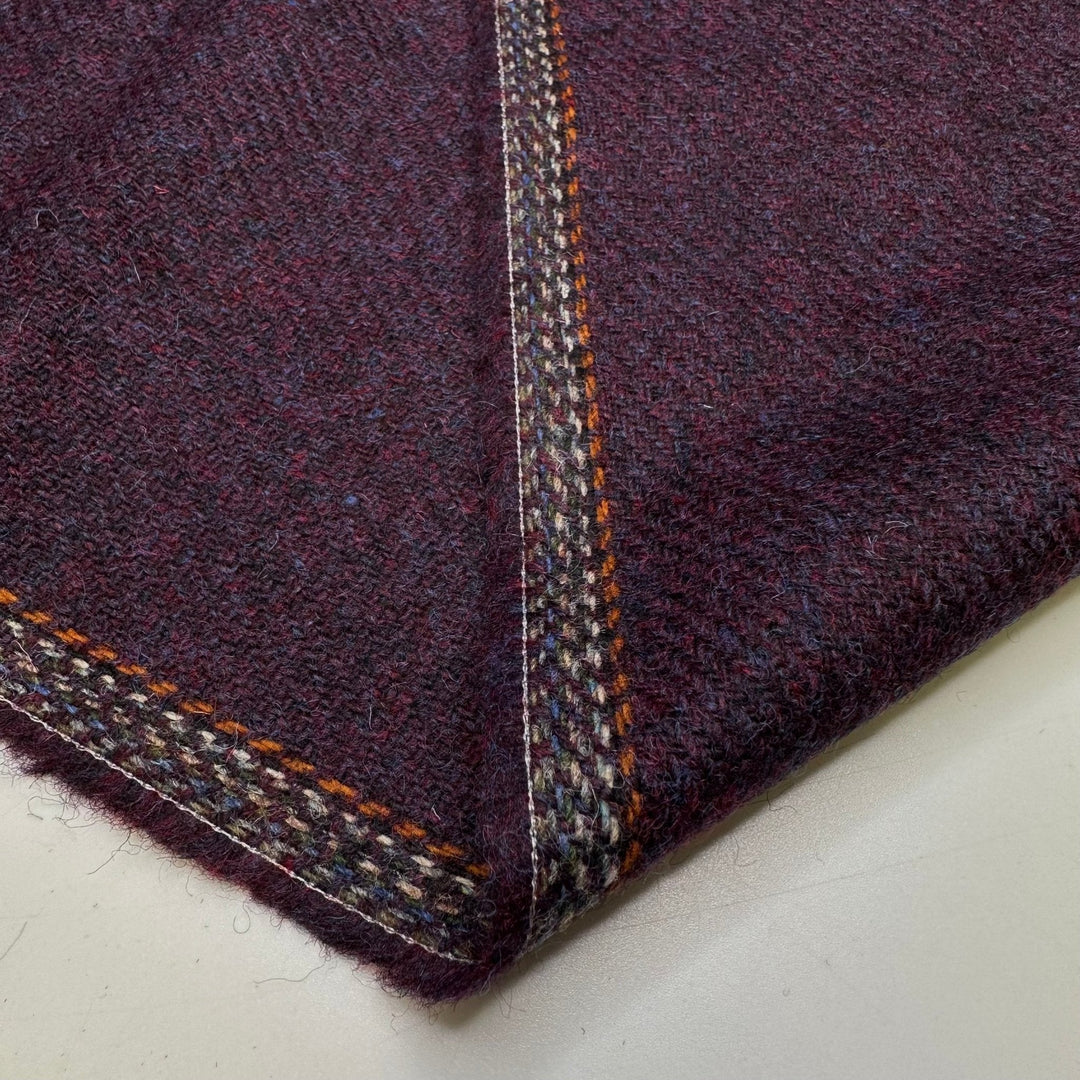 Relaxing In The Garden - Wool Woven - Dark Burgundy/Purple - 0.8M Bundle - True Deadstock fabric Fabric by private - Sustainable Textile | FABCYCLE
