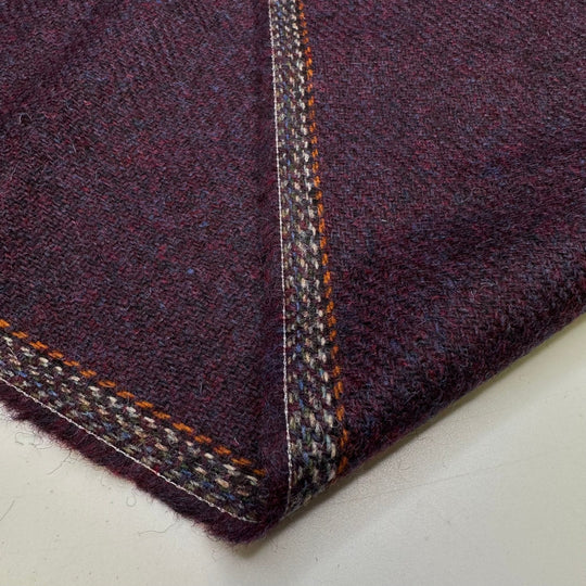 Relaxing In The Garden - Wool Woven - Dark Burgundy/Purple - 0.8M Bundle - True Deadstock fabric Fabric by private - Sustainable Textile | FABCYCLE