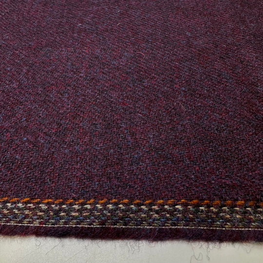 Relaxing In The Garden - Wool Woven - Dark Burgundy/Purple - 0.8M Bundle - True Deadstock fabric Fabric by private - Sustainable Textile | FABCYCLE