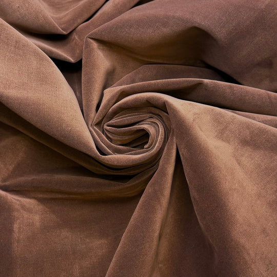 Relic From My Cowboy Era - Flocked Suede Denim Cotton Blend Woven - Brown - 1.4M Bundle - True Deadstock fabric Fabric by private - Sustainable Textile | FABCYCLE
