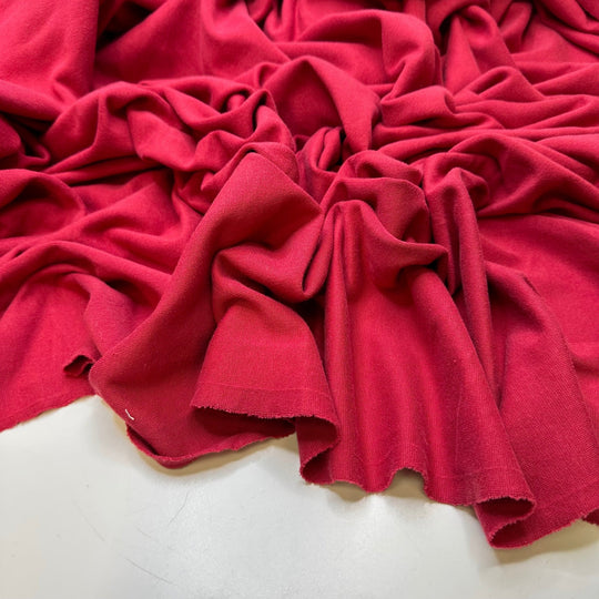 Relic Rust - Rib Knit Cotton Blend Knit - Red - 2.4M Bundle - True Deadstock fabric Fabric by private - Sustainable Textile | FABCYCLE