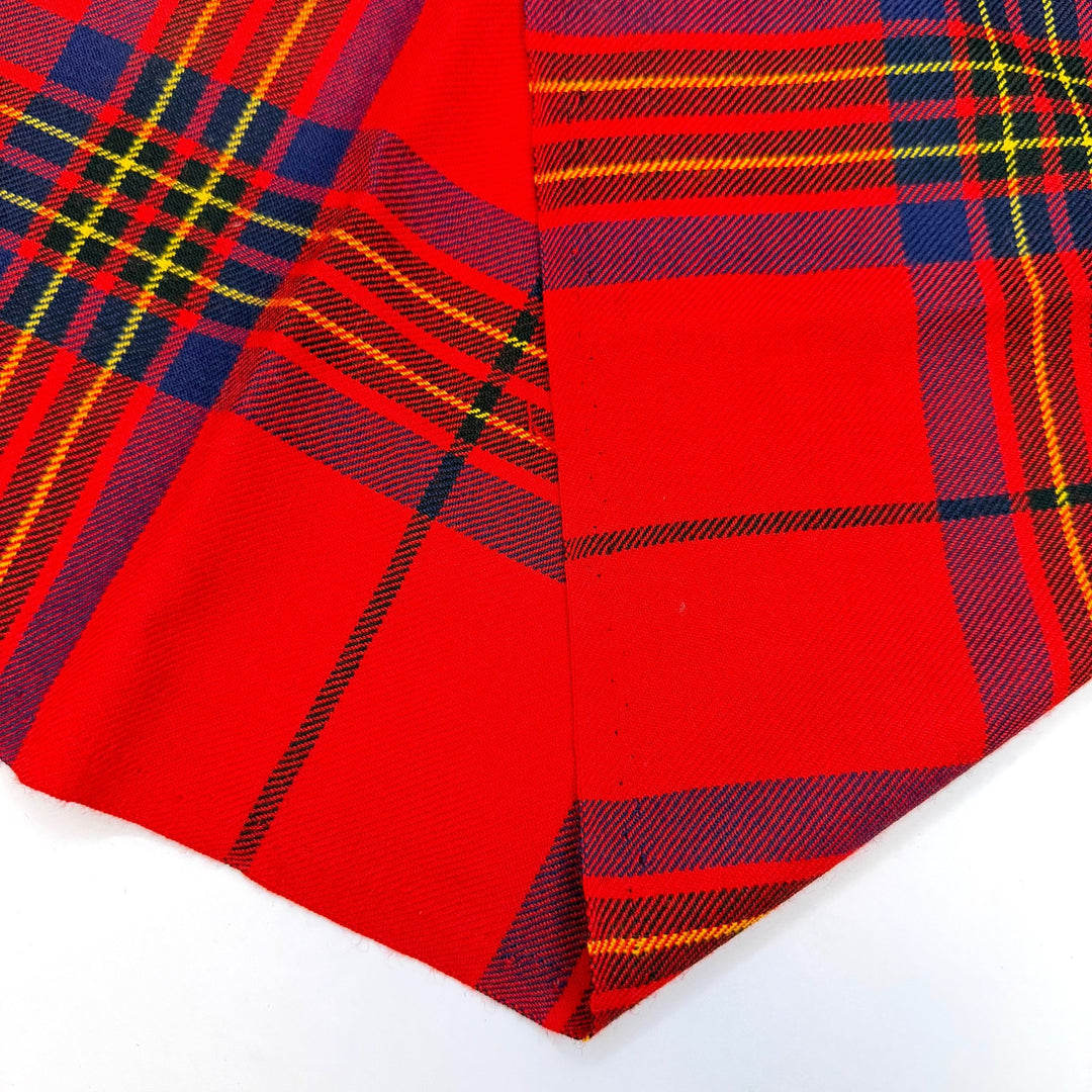Remembering My First Job - Twill Weave Wool Woven - Red Multi Plaid - 1M Bundle - True Deadstock fabric Fabric by private - Sustainable Textile | FABCYCLE